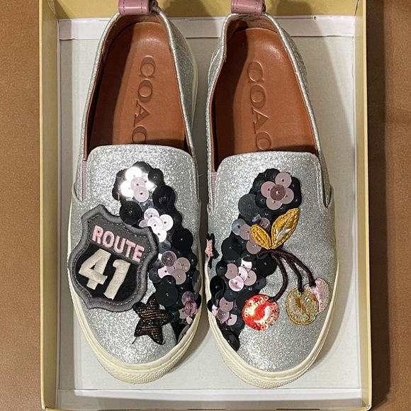 Coach sequined loafers - Picture 2 of 13